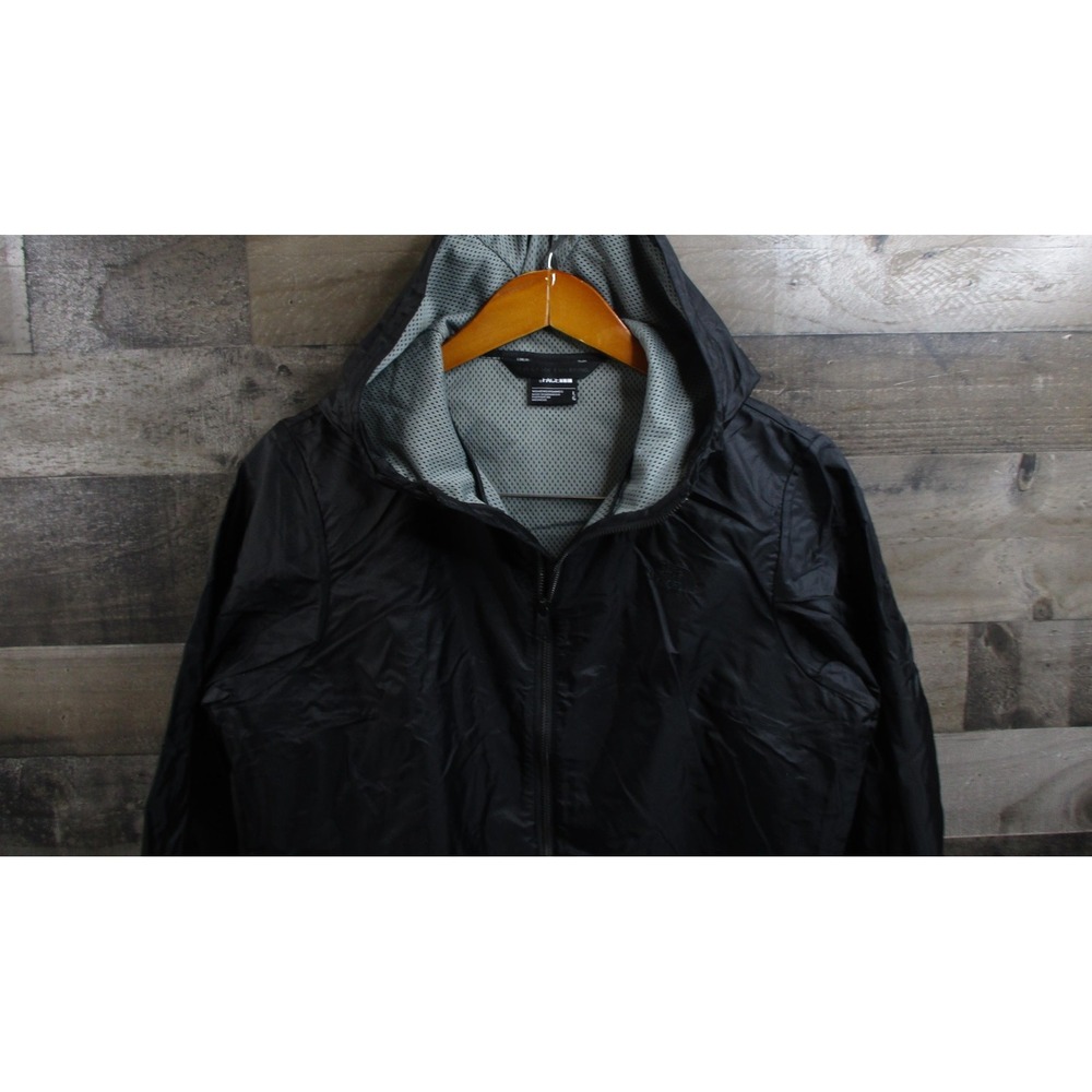 The North Face Jacket Womens Large Black WindWall Hooded Full Zip Lightweight